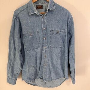 Vintage 80’s Eddie Bauer Denim button down Shirt